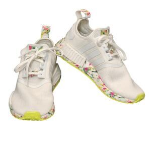 ADIDAS NMD R1 Watercolor Shoes Girls Big Kid 5 1/2 White Athletic Trainer Gym